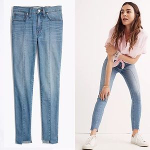 Madewell 9” high-rise skinny, seamed, stepped-hem